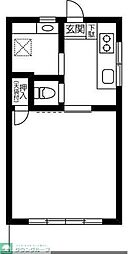 第一ハイツ小池 1Kの間取図画像