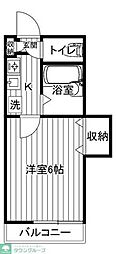 セレンディップ 1Kの間取図画像