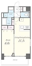 Noah'Ark 1LDKの間取図画像