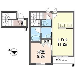 シャーメゾンサコルテ 1LDKの間取図画像