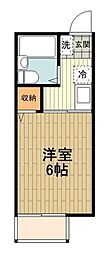 ハイム長沼 1Kの間取図画像