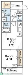 リブリ・淵野辺III 1LDKの間取図画像