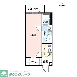 INFINITY KOYASUMACHI 1Kの間取図画像