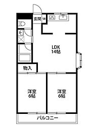 willさくら町前 2LDKの間取図画像