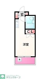 アートイン八王子 ワンルームの間取図画像