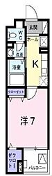 セレノコリーナダイマチ 1Kの間取図画像