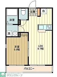 フルセイ西八王子I 1LDKの間取図画像