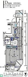 メインステージ八王子TokyoWest 1Kの間取図画像
