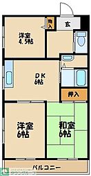 サンライトニュー相模原 3DKの間取図画像