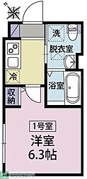 コージー淵野辺 1Kの間取図画像