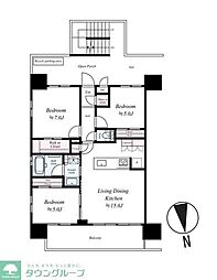 ミオカステーロ八王子2 3LDKの間取図画像
