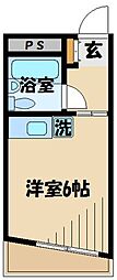アーバンホーム日野台 1Kの間取図画像