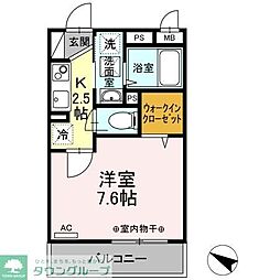 ダイヤモンドハイツ 1Kの間取図画像