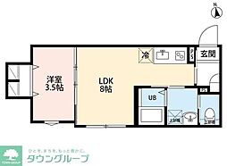 robot home 西八王子III 1LDKの間取図画像