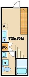 カインドネス八王子大塚C棟 ワンルームの間取図画像