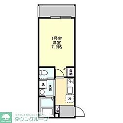 ベイルームシャトン橋本 1Kの間取図画像