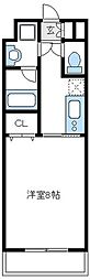 アーバンフラッツ八王子みなみ野 1Kの間取図画像