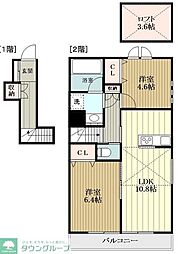 仮称)国立市富士見台1-25新築計画 2LDKの間取図画像