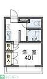 レオパレス新宿Ａ館 2階1Kの間取り