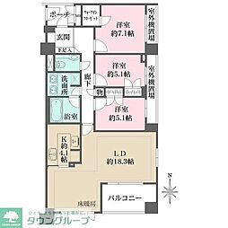 間取図画像 3LDK