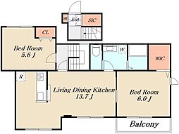 間取図画像 2LDK