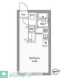 ZESTY東新宿 1Kの間取図画像