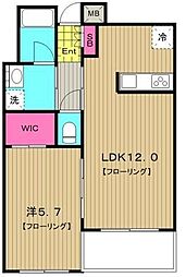 ガーデン東新宿 1LDKの間取図画像