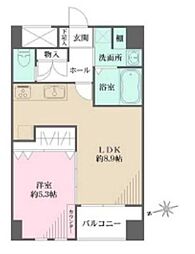アビオン中野坂上 1LDKの間取図画像
