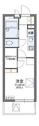 シェモア3 1Kの間取図画像