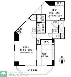 クレスト和泉 2LDKの間取図画像