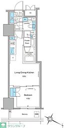 ルフォンプログレ北新宿 1LDKの間取図画像