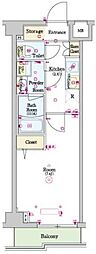 スカイコートグレース新宿中落合 1Kの間取図画像