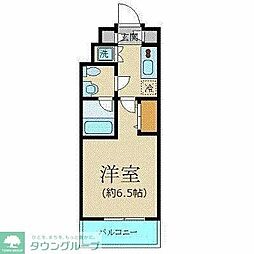 プレール・ドゥーク西新宿2 1Kの間取図画像