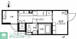 ミオテゾーロ哲学堂カーザ 1Kの間取図画像