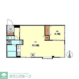 アクセス阿佐ヶ谷 1LDKの間取図画像