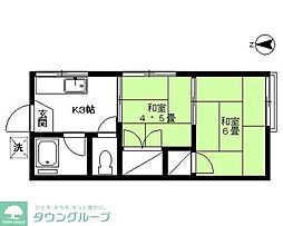 コーポイスズ 2Kの間取図画像