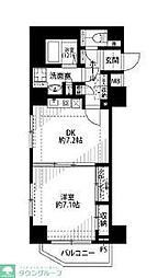 プレール・ドゥーク中野 1DKの間取図画像