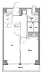 リバーサイドヒロ 1LDKの間取図画像