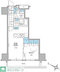 ルフォンプログレ北新宿 1LDKの間取図画像