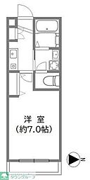 カオパレスno.22 1Kの間取図画像