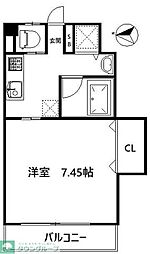 三和中野 1Kの間取図画像