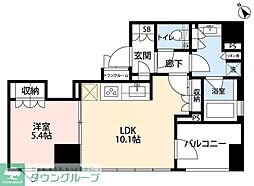 希神楽坂テラス 1LDKの間取図画像