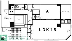 カームステージ高円寺 1LDKの間取図画像