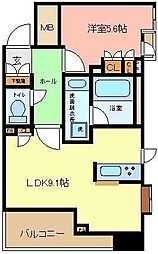 コンフォリア西早稲田 1LDKの間取図画像