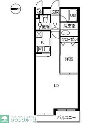 ヴァンテアンライフ高円寺壱番館 1LDKの間取図画像