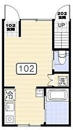 ブランクレール ワンルームの間取図画像
