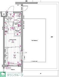 THEPREMIUMCUBEG東中野 1DKの間取図画像