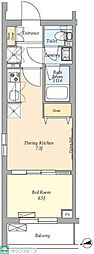 ディアクレスト西荻窪 1DKの間取図画像