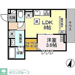 D-PRECIOUS高野台 1LDKの間取図画像