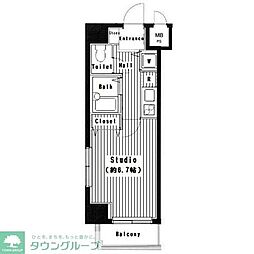 グランド・ガーラ幡ケ谷West 1Kの間取図画像